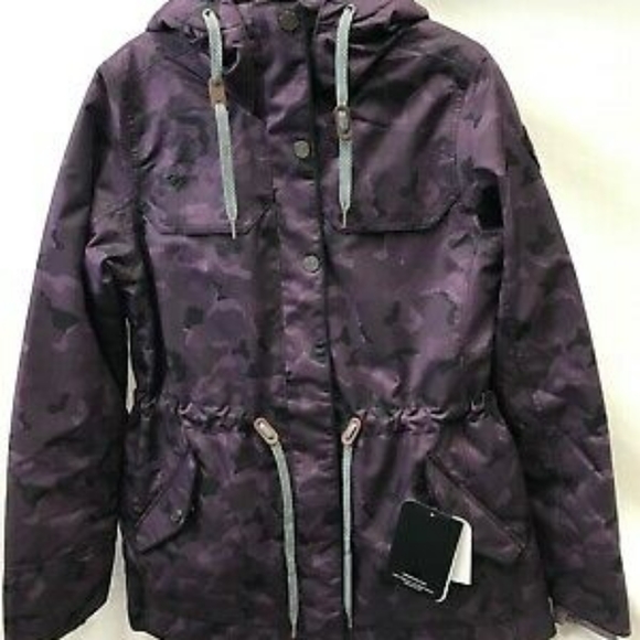 Obermeyer women's Celestia insulated magnetic camo ski jacket - Picture 2 of 6